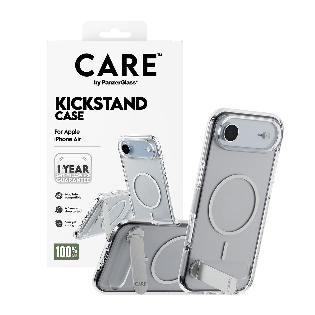CARE by PanzerGlass® Feature Case Transparent w. Kickstand & MagSafe iPhone Air